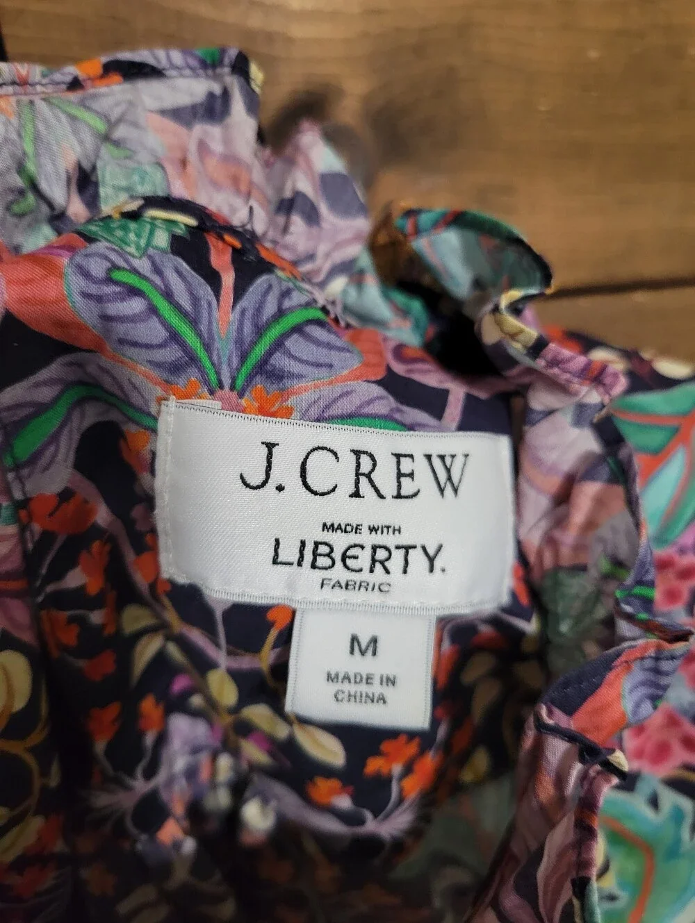 J. Crew Floral Puff-Sleeve Blouse in Liberty Elm House Floral Fabric Size Medium